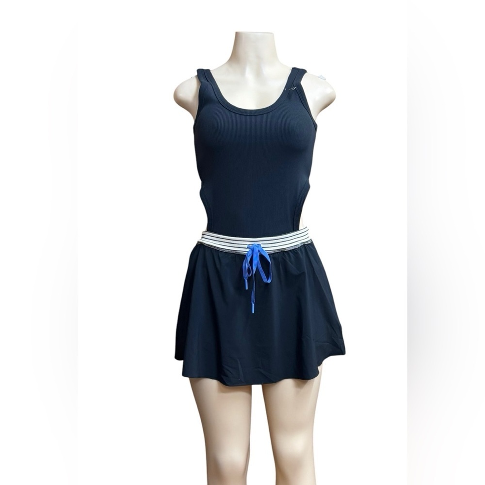 Offline by aerie . Black Sleeveless Jumpsuit with Blue Accent - Picture 2 of 9